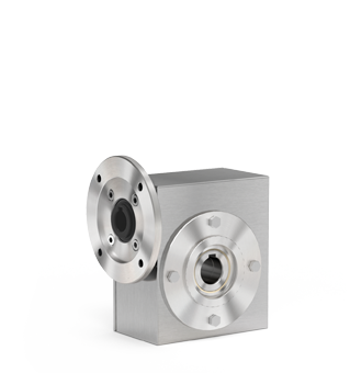 Stainless steel shielded worm gearboxes